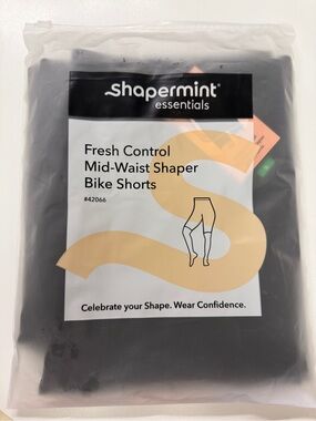 Shapermint Essentials Fresh Control Mid-Waist Shaper Bike Shorts - Black